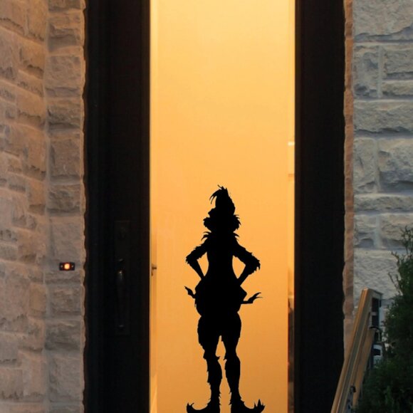 Christmas Large window Cling Silhouette Decal:Reusable+ Durable 31 H - Picture 3 of 7